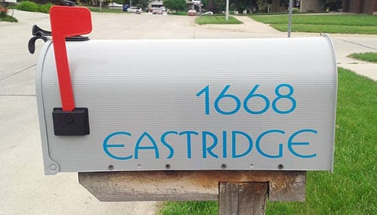 Custom Vinyl Lettering For Mailbox