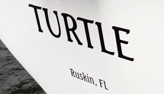Custom Vinyl Boat Name