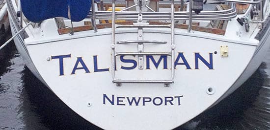 Boat Vinyl Lettering Name