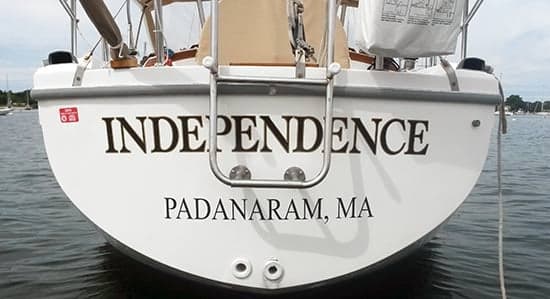 Vinyl Boat Name