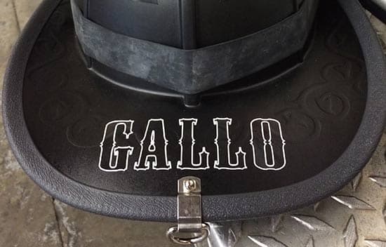 Custom Vinyl Lettering For Firefighter Helmet