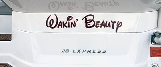 Custom Vinyl Boat Name