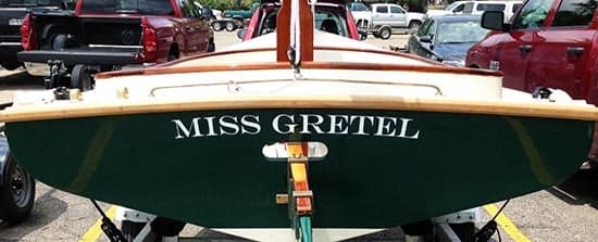 Custom Vinyl Lettering For Boat Name