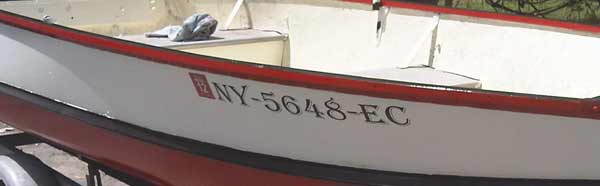 Lettering on a Boat