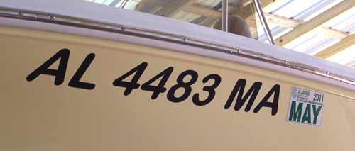 Vinyl Lettering for a Boat Vinyl Lettering for a Boat