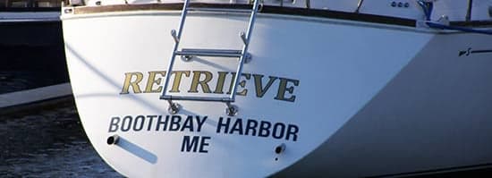 Custom Lettering For Boat Name
