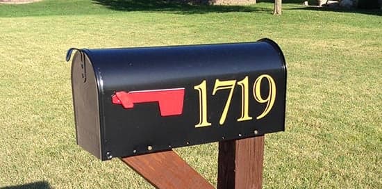 Custom Vinyl Mailbox Numbers