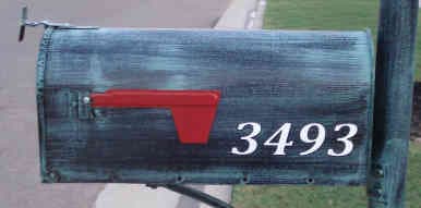 Mailbox Lettering Mailbox Lettering