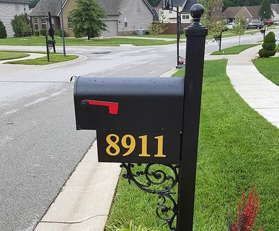 Custom Vinyl Mailbox Numbers