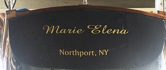 Custom Vinyl Boat Name