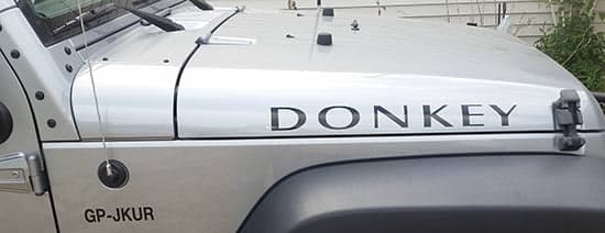 Custom Vinyl Lettering For Jeep
