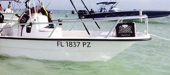 Custom Vinyl Boat Registration Numbers