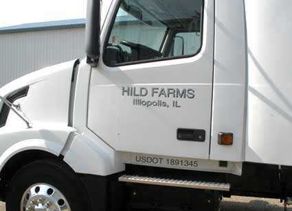 Vinyl Lettering on a Semi