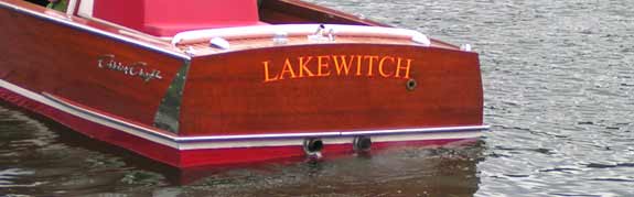 Vinyl Lettering on a Boat