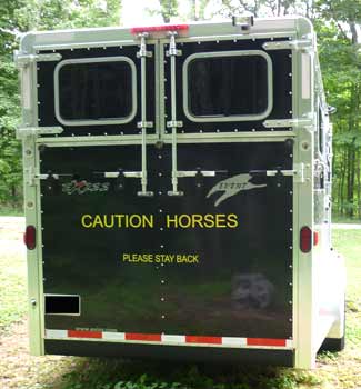Lettering on a Horse Trailer Lettering on a Horse Trailer