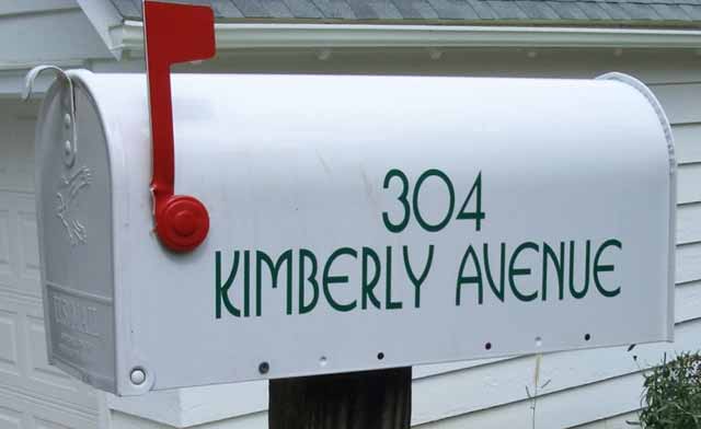 Custom Mailbox Address Lettering