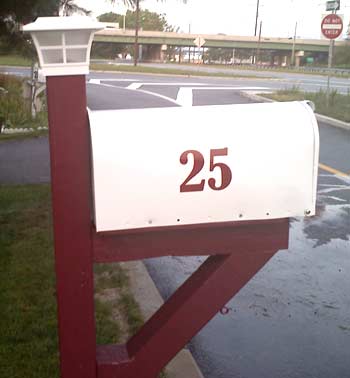 Vinyl Mailbox numbers
