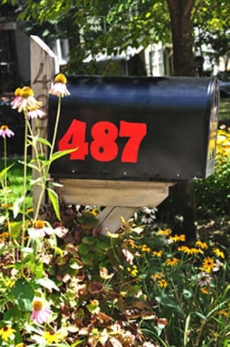 Vinyl Mailbox Numbers