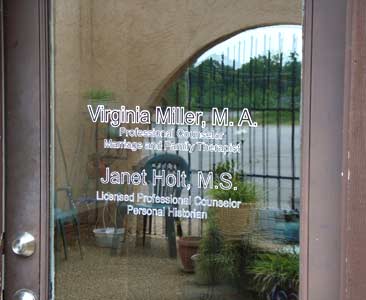 Vinyl Lettering for a door