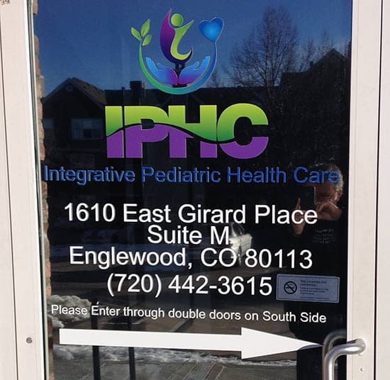 Custom Vinyl Logo And Lettering For Business Door