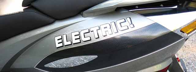Reflective Lettering on Vectrix Scooter Reflective Lettering on Vectrix Scooter