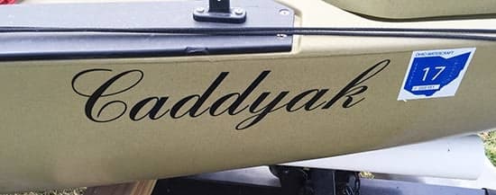 Custom Vinyl Lerreting For Kayak