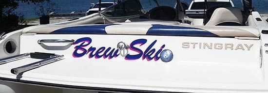 Cusotm Vinyl Boat Lettering Name