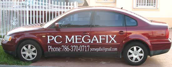Vinyl Lettering on a Vehicle