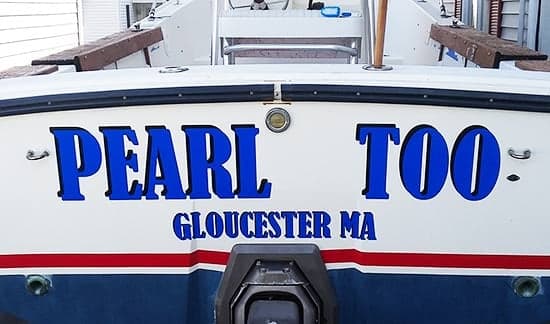 Custom Vinyl Boat Lettering