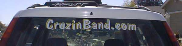 Website URL lettering for a Rear Window Website URL lettering for a Rear Window