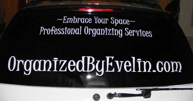 Vinyl Lettering on a Rear Window Vinyl Lettering on a Rear Window