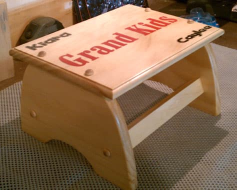 Vinyl Lettering on a step-stool