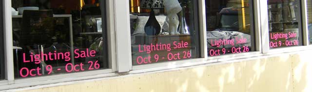 Storefront Window Lettering for Event Sale Storefront Window Lettering for Event Sale