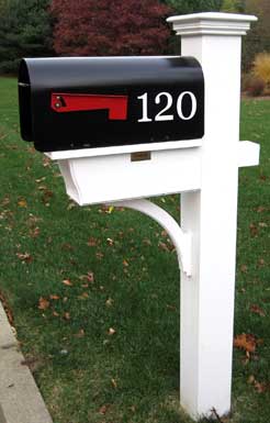 Custom vinyl letters on a mailbox Custom vinyl letters on a mailbox