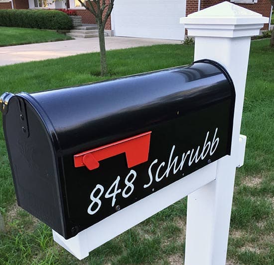 Custom Vinyl Mailbox Lettering Custom Vinyl Mailbox Lettering