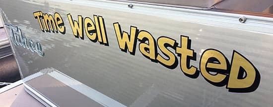 Custom Vinyl Boat Lettering