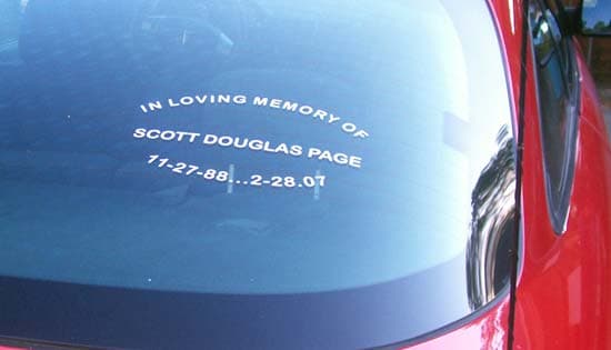 Custom decal on a vehicle Custom decal on a vehicle