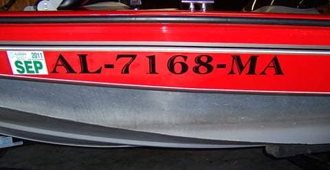 Boat Registration Numbering and Lettering Boat Registration Numbering and Lettering