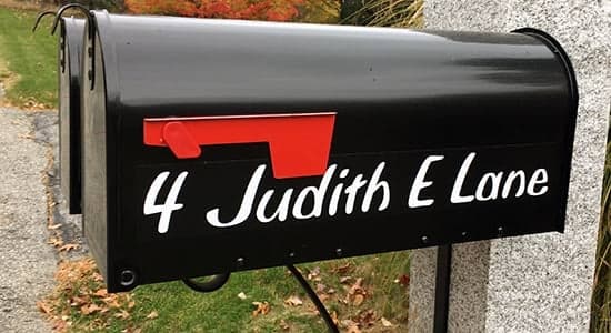 Custom Vinyl Mailbox Number And Name Custom Vinyl Mailbox Number And Name