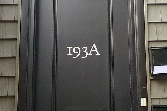 Custom Vinyl Door Numbers