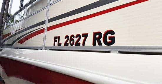 Custom Vinyl Boat Registration Custom Vinyl Boat Registration