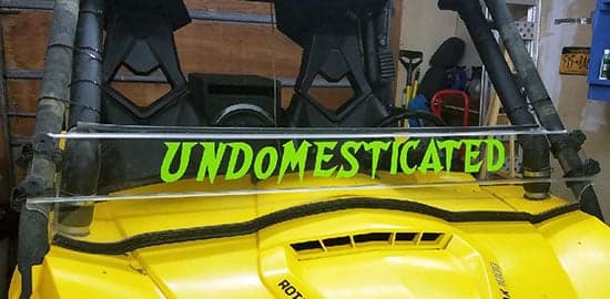 Custom Vinyl Decal For UTV Custom Vinyl Decal For UTV
