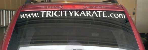 Lettering on a vehicle Lettering on a vehicle
