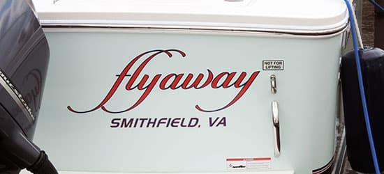 Custom Vinyl Boat Lettering Custom Vinyl Boat Lettering