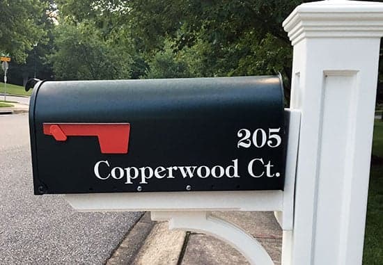 Custom Vinyl Mailbox Lettering and Numbers Custom Vinyl Mailbox Lettering and Numbers