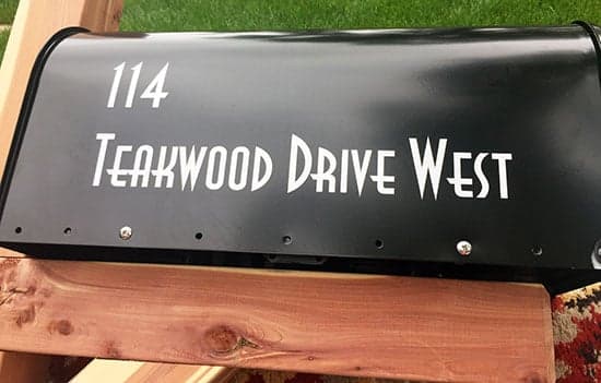 Custom Vinyl Decal For Mailbox Address Custom Vinyl Decal For Mailbox Address