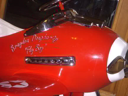 Lettering on a Childs Airplane Lettering on a Childs Airplane