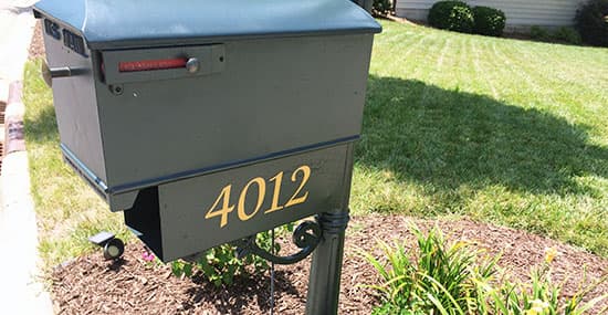 Custom Vinyl Mailbox Numbers