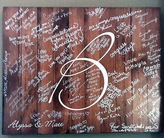 Custom Vinyl Lettering For Wedding Sign
