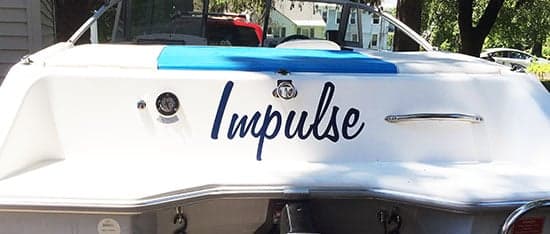 Custom Vinyl Lettering For Boat Name